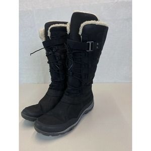 Merrell Boot Womens 9 Black Murren Tall Waterproof Leather Faux Fur J02158